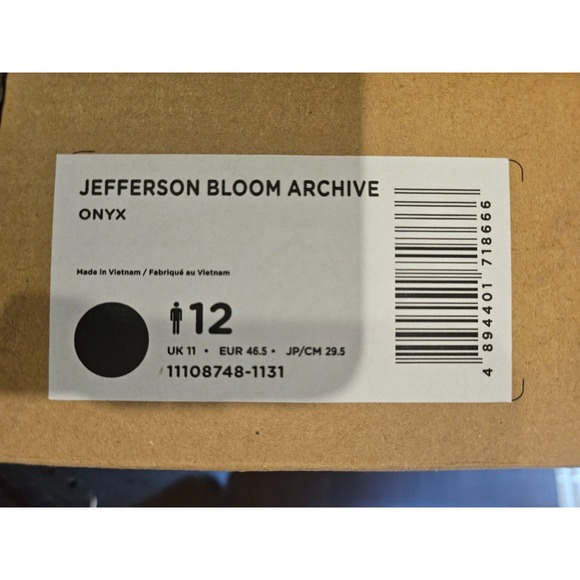 Native Unisex Jefferson Bloom Archive Sneaker Onyx New Mens 12 New in box - Picture 8 of 8